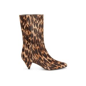 New Vince Camuto Cow Hair Leopard Print Rastel Bootie Brown Black 5.5M